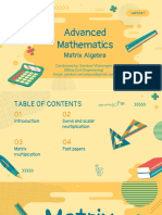 Advanced Mathematics Lecture 1