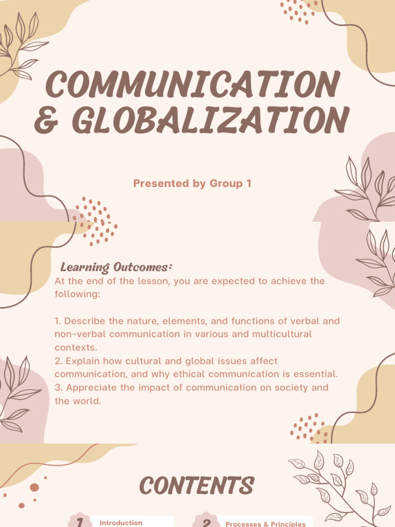 Effective Communication in Global Contexts | PDF | Communication ...