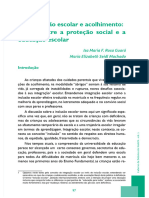 Texto 53 - Integração Escolar e Acolhimento - Pontes Entre A Proteção Social e A Educação Escolar - Isa Maria Guará