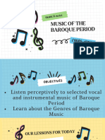 Music of The Baroque Period (1685-1750)