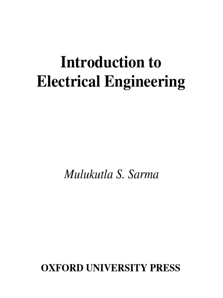 Introduction to electrical engineering pdf electrical engineering