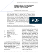 Experimentation and Prediction of Surface Roughness of The Machining Parameter With Reference To The Rake Angle in End Mill