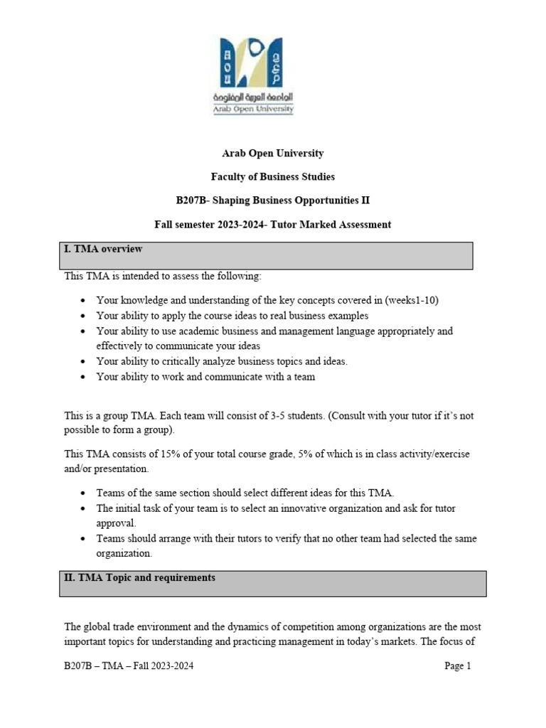 B207B TMA Fall 20232024 PDF
