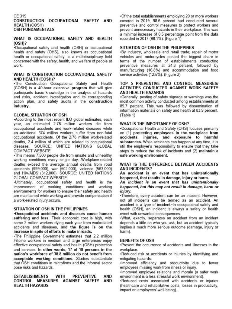 Construction Occupational Safety Overview | PDF | Occupational Safety ...