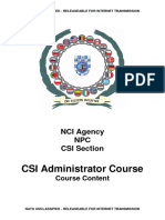 CSI Administrator Course
