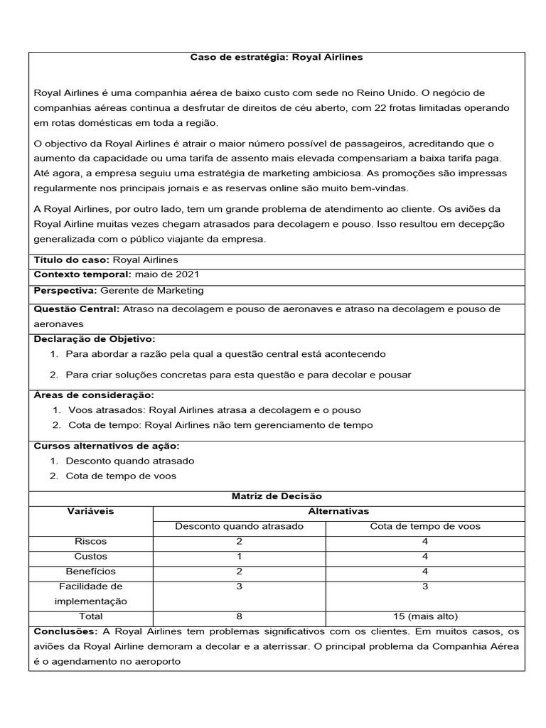 Estudo de caso 8 download gr tis pdf aeronave aeroporto