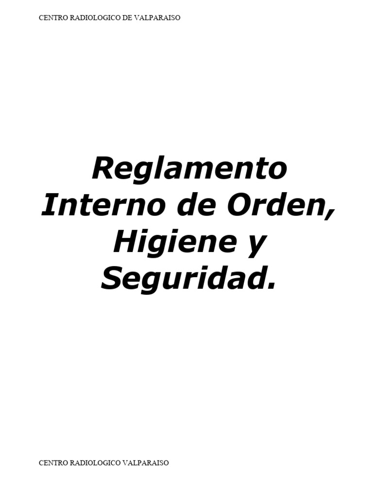 Reglamento Interno Centro RX PDF