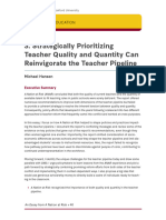 Strategically Prioritizing Teacher Quality and Quantity Can Reinvigorate The Teacher Pipeline