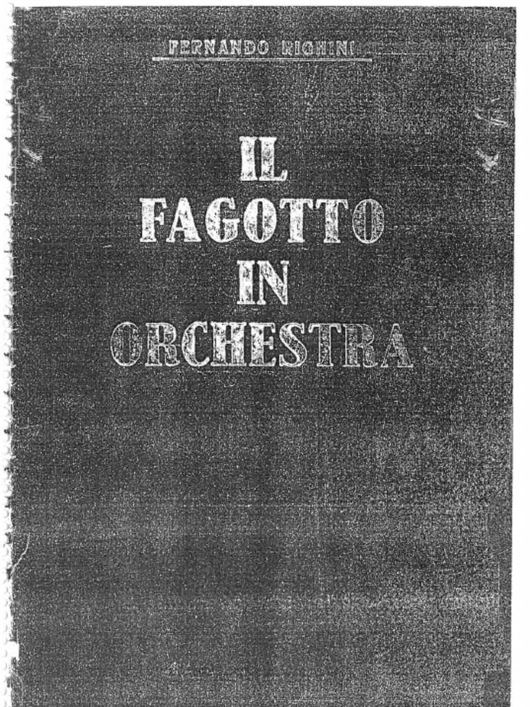 ファゴット現代奏法の解説本　il fagotto altre tecniche Righini, Fernando - Il Fagotto in Orchestra - 230923 - 222330 | PDF