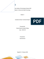 Evaluative Activity Functional Analysis. Sandro Spain