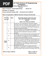 Implant Training Daily Report DY Patil