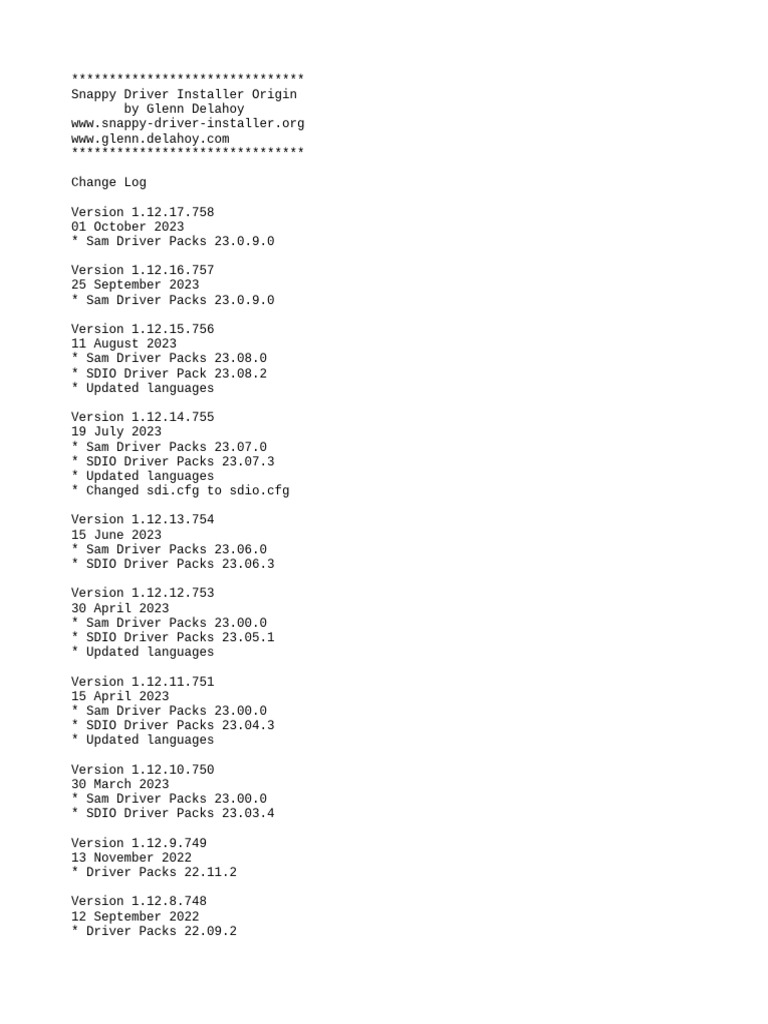 Changelog pdf command line interface software bug