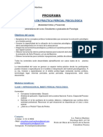 Programa Formación en Práctica Pericial Psicológica