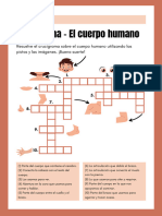 El Cuerpo Humano Crucigrama Ficha de Ejercicios Marrón Ilustrativo