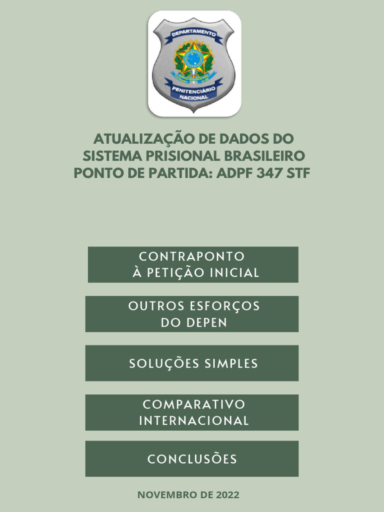 Atualização do Sistema Prisional Brasileiro | PDF | Prisão | Brasil