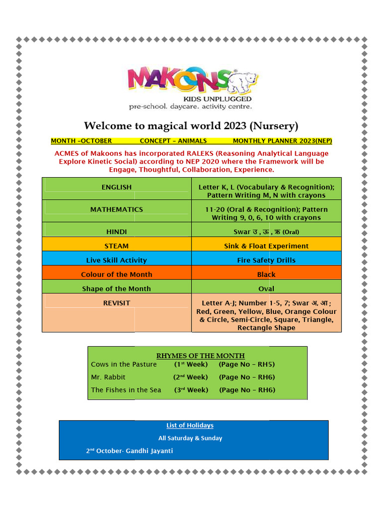 Nursery Planner PDF PDF