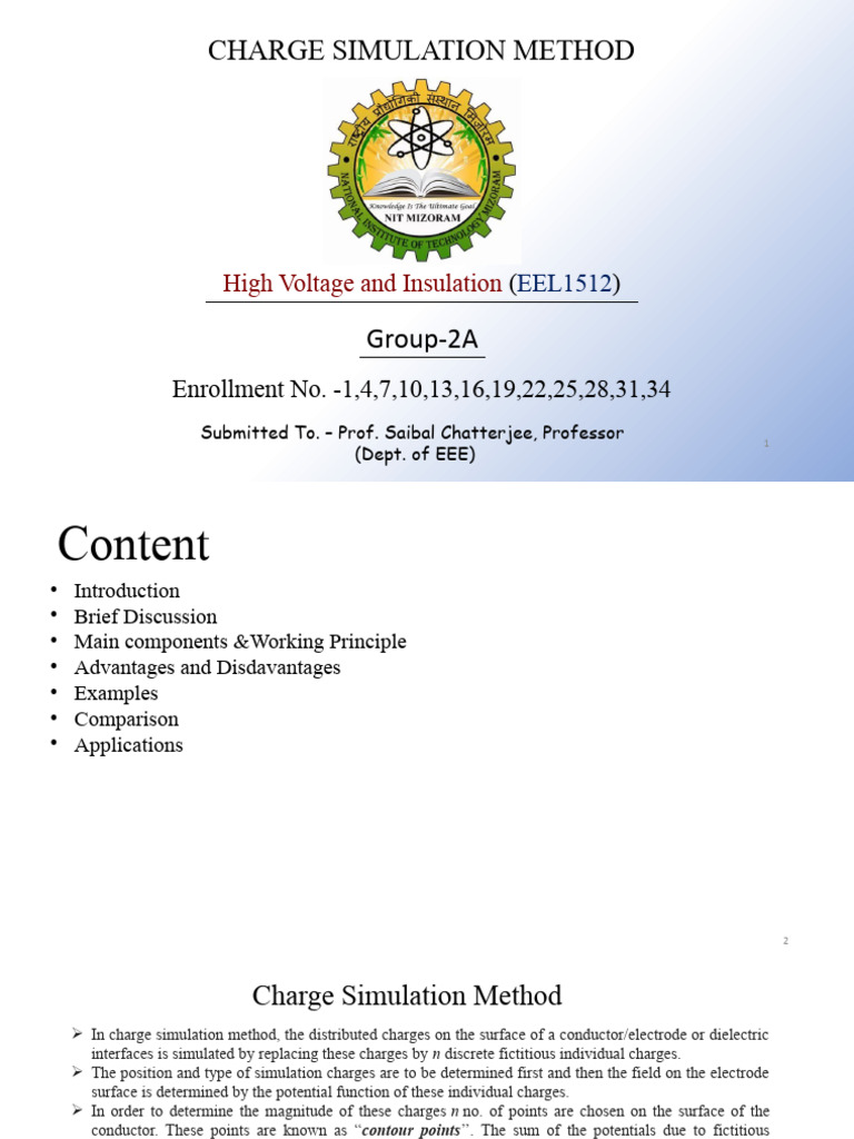 Charge Simulation Method Overview | PDF | Finite Element Method ...