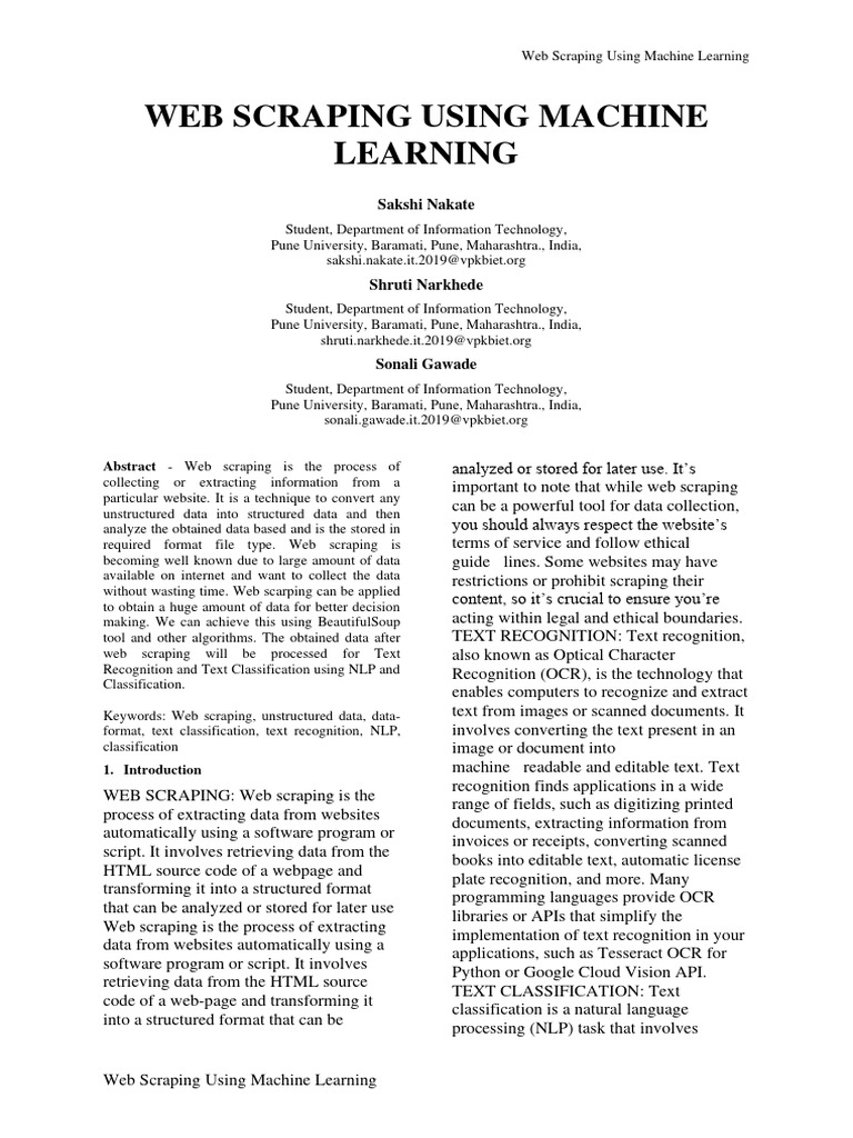 Final publish paper pdf optical character recognition internet web