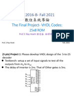 51013 數位系統導論 (EE2016-B) Final Project 25x8 ROM Ver2