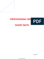 Professional Skills Short - Note