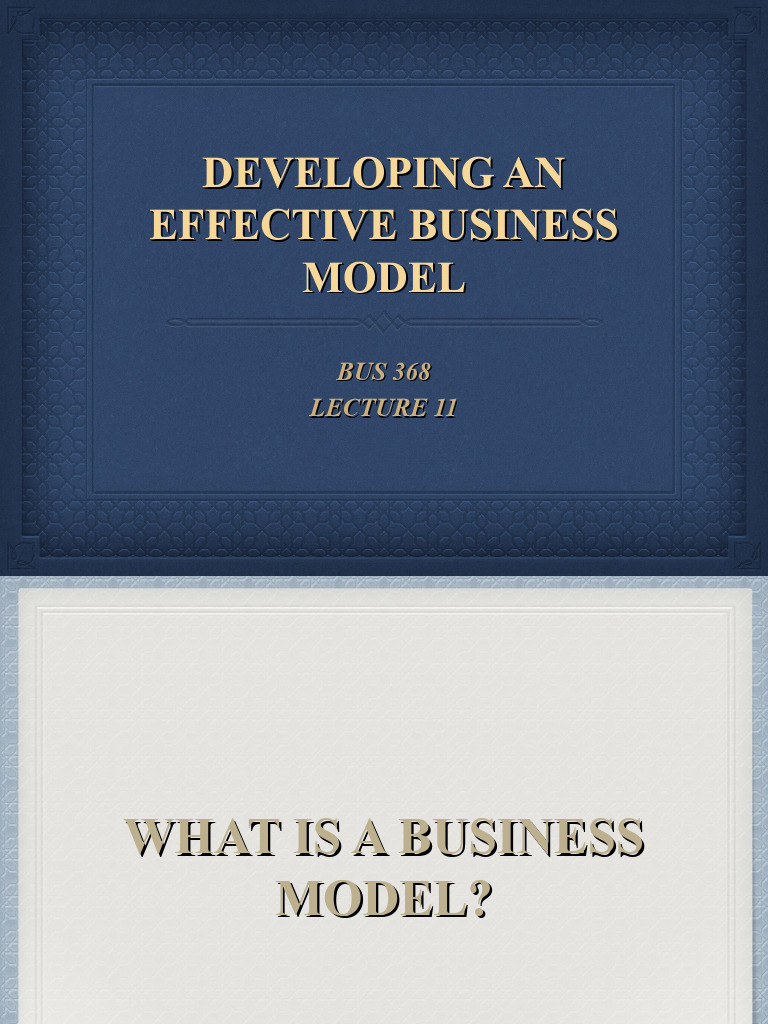 Effective Business Model Development | PDF | Business Model | Market ...