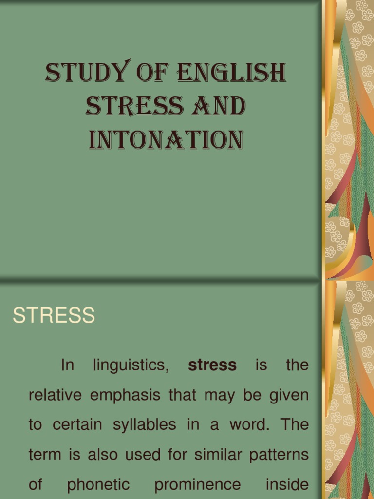 Study of English Stress and Intonation 2 1220792289796969 9 | PDF ...
