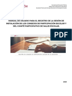 Manual de Usuario para El Registro de La Sesion de Instalacion 2023 - 2024