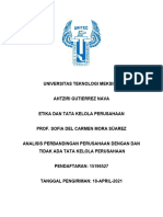 Analisis Perbandingan Perusahaan Dengan Dan Tanpa Corporate Governance