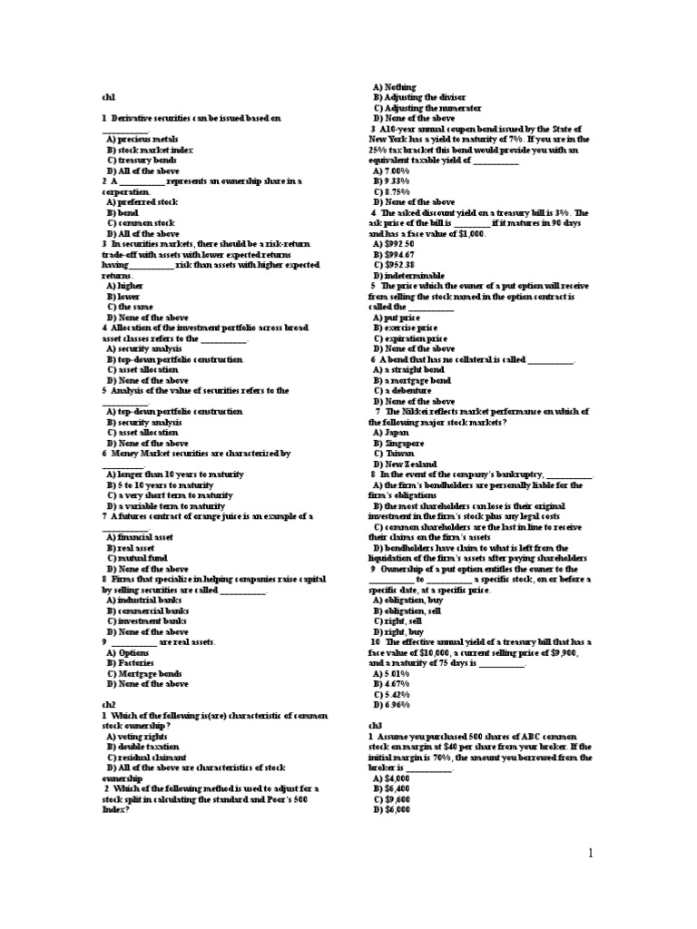 Investment BKM 5th Editon Download Free PDF Capital Asset Pricing