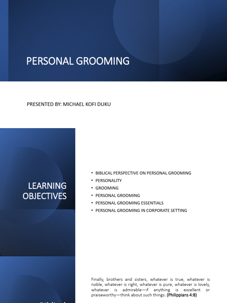 PERSONAL GROOMING Edit PDF
