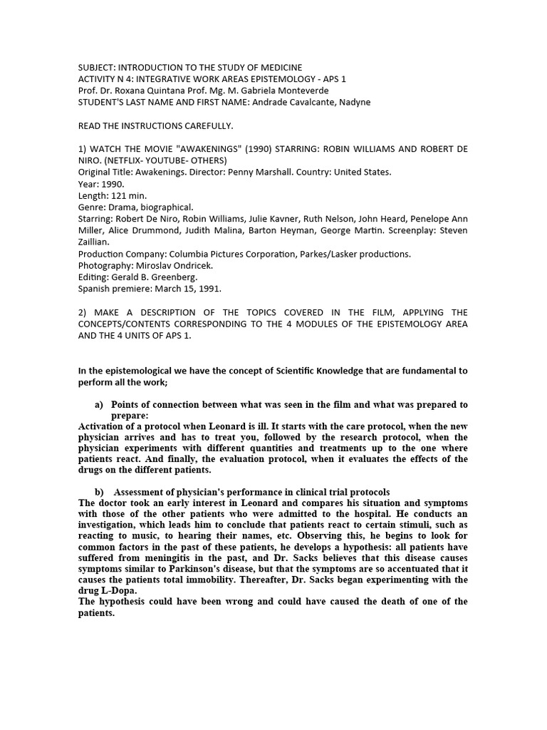 EPIST Work. and A.P.S. Download Free PDF Parkinson's Disease