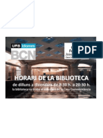 Horari Biblioteca Fundació Josep Laporte