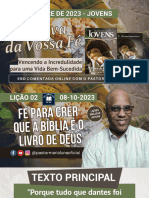 SLIDES - EBD - Lição 2 - -Jovens- - Fé Para Crer Que a Bíblia É o Livro de Deus - 4 Trimestre 2023