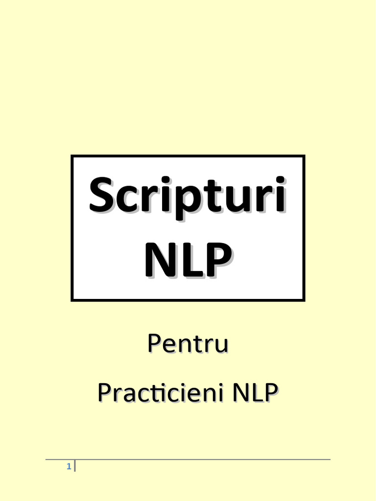 NLP Master Scripts | PDF