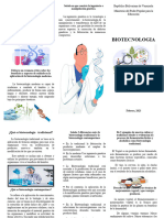 Triptico Biotecnologia