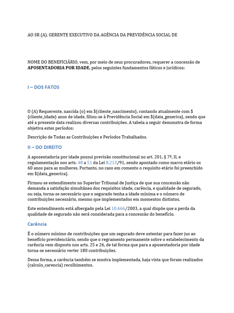 Modelo De Requerimento De Inss Roaredu/modelo De Requerimento Inss