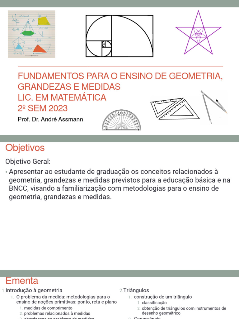 Ensino de Geometria e Medidas na Educação | PDF | Geometria | Linha ...