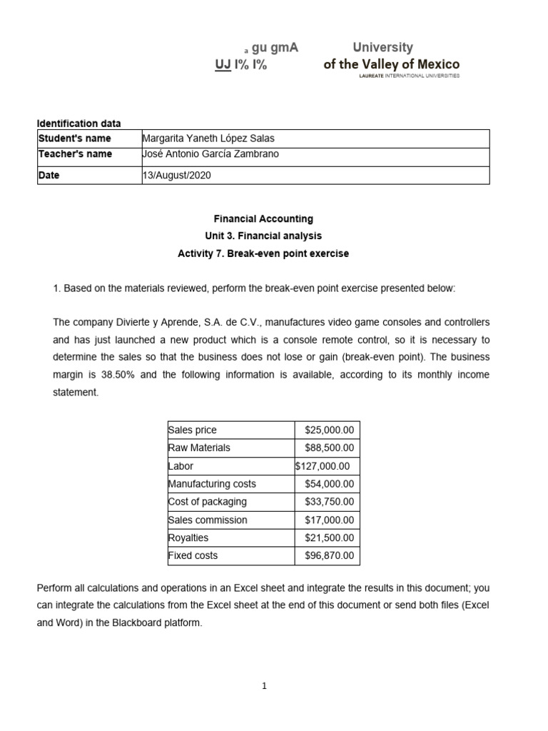Balance Point Activity 7 PDF Financial Accounting Financial Markets