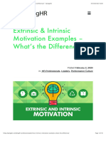 Extrinsic & Intrinsic Motivation Examples - What's The Difference? - SpriggHR