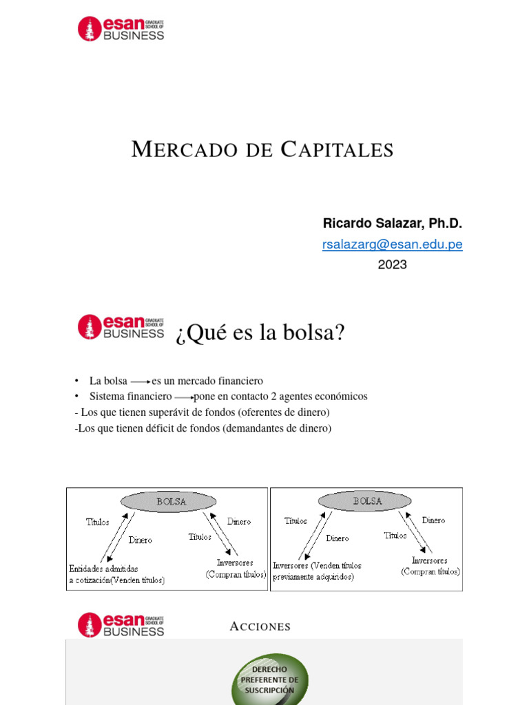 Mercado de Capitales 4 Ajustado 2 | PDF | Compartir (Finanzas) | Bolsa