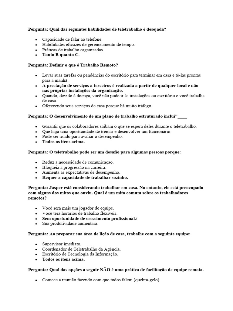 Respostas Do Exame Certiprof Free Remote Work and Virtual Collaboration Respostas Do Exame Certiprof Free Remote Work and Virtual Collaboration