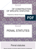 Construction of Specific Statutes