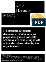 At The Level of Practical Decision Making