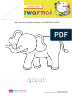Mewarnai Gambar Gajah