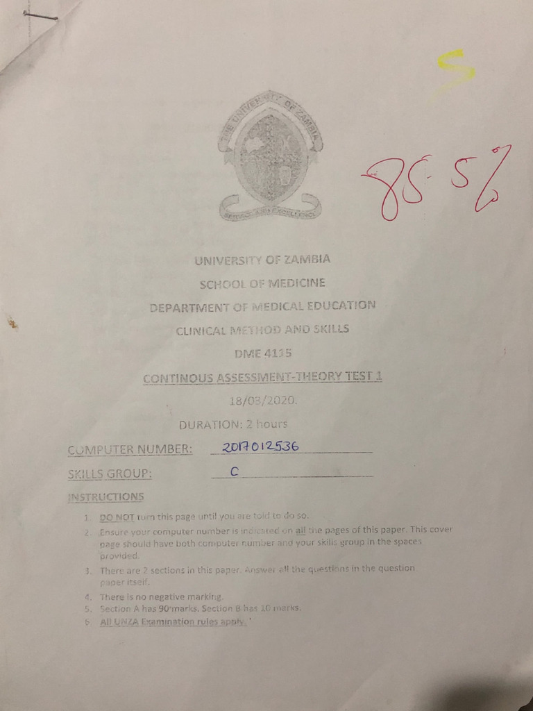 Skills Test 1 2020 | PDF