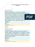 Exame Final Do Módulo de Estratégia - Objetivos, Processo Estratégico e Formulação