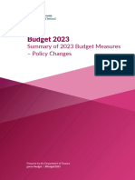 Budget 2023: Summary of 2023 Budget Measures - Policy Changes