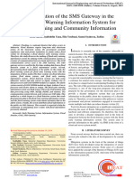 Implementation of The SMS Gateway in The Flood Early Warning Information System For Village Warning and Community Information