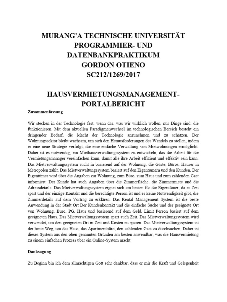House rental management system report 1 pdf pdf