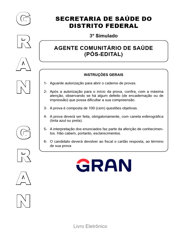 Simulado para Agente Comunitário de Saúde | PDF | Brasil